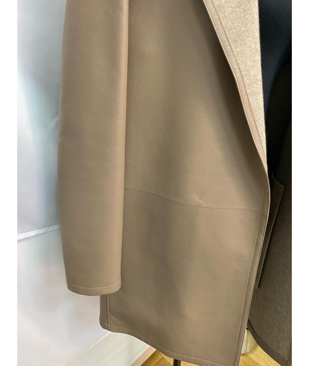 POLO RALPH LAUREN Бежевый кожаный тренч/плащ, фото 6