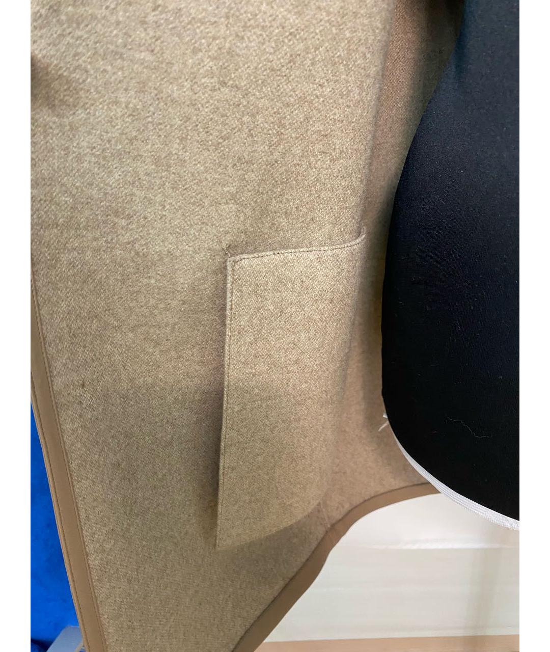 POLO RALPH LAUREN Бежевый кожаный тренч/плащ, фото 8