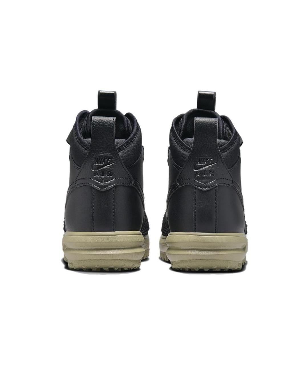 NIKE Черные кожаные высокие кроссовки / кеды, фото 4