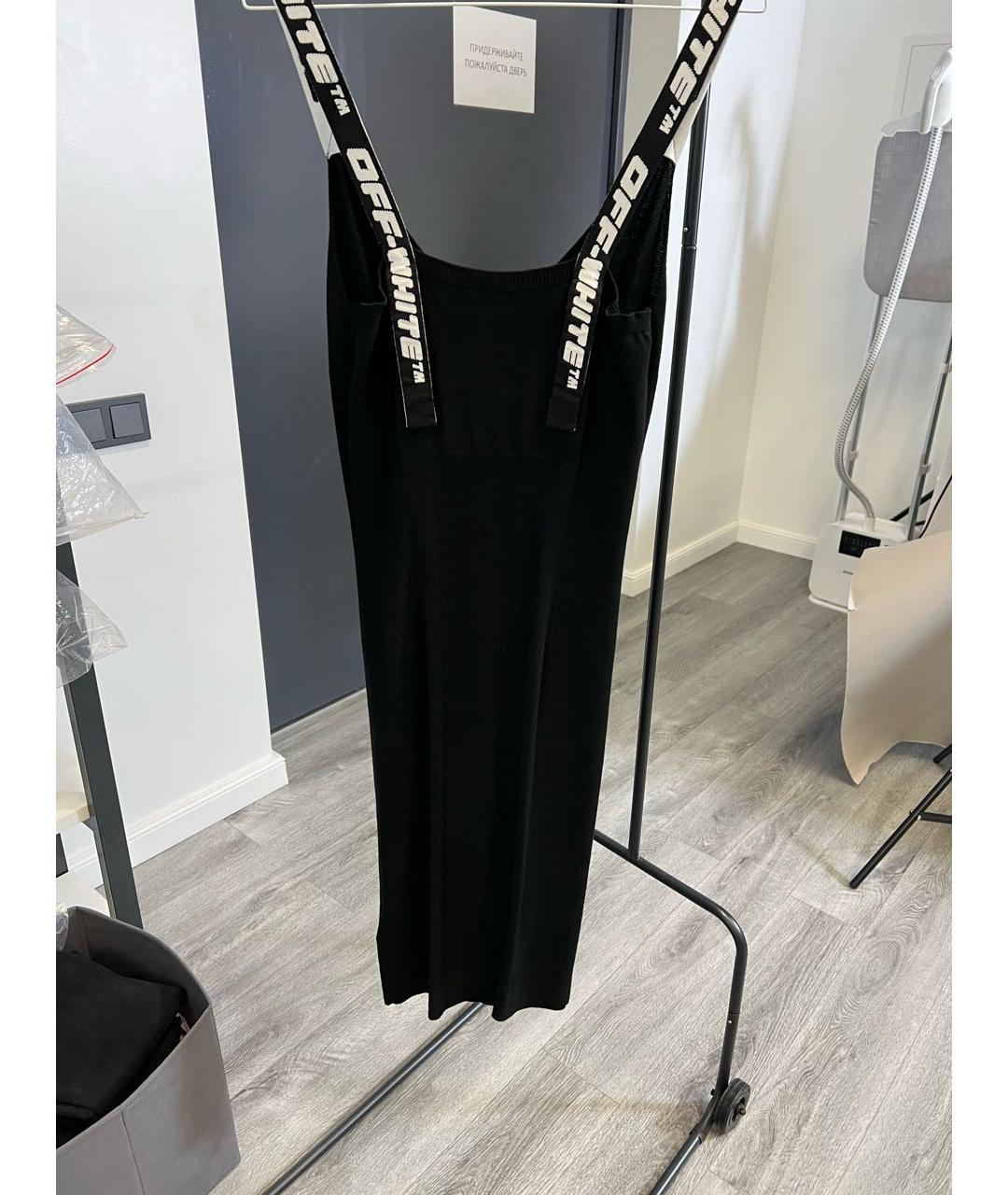 OFF-WHITE Черный вискозный сарафан, фото 2
