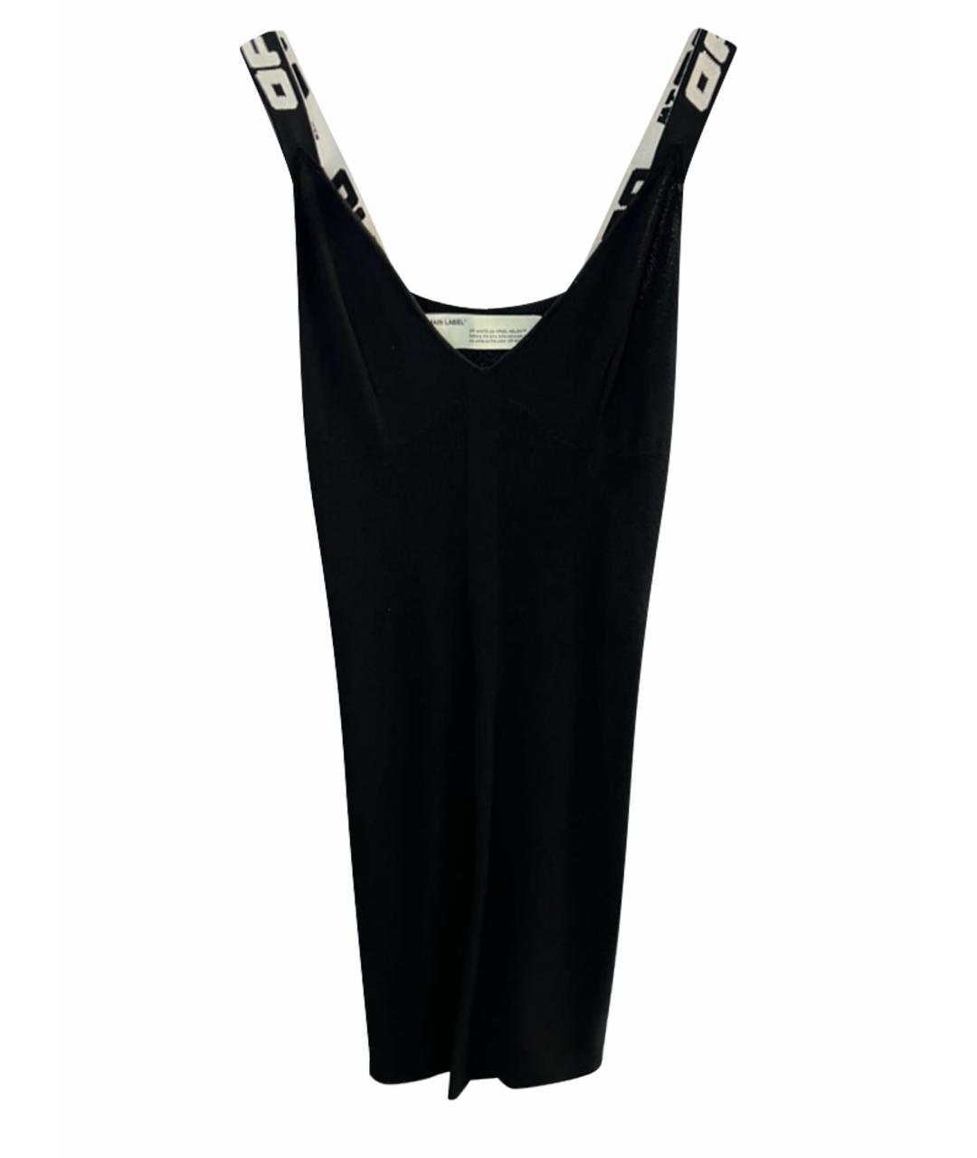 OFF-WHITE Черный вискозный сарафан, фото 1