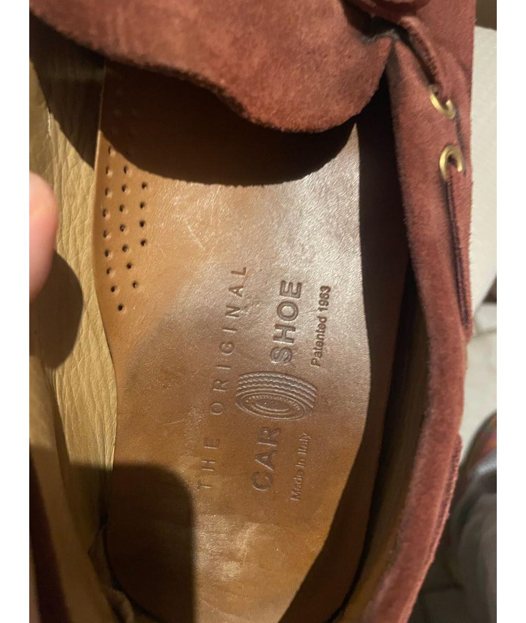 CAR SHOE Бордовые замшевые мокасины, фото 6