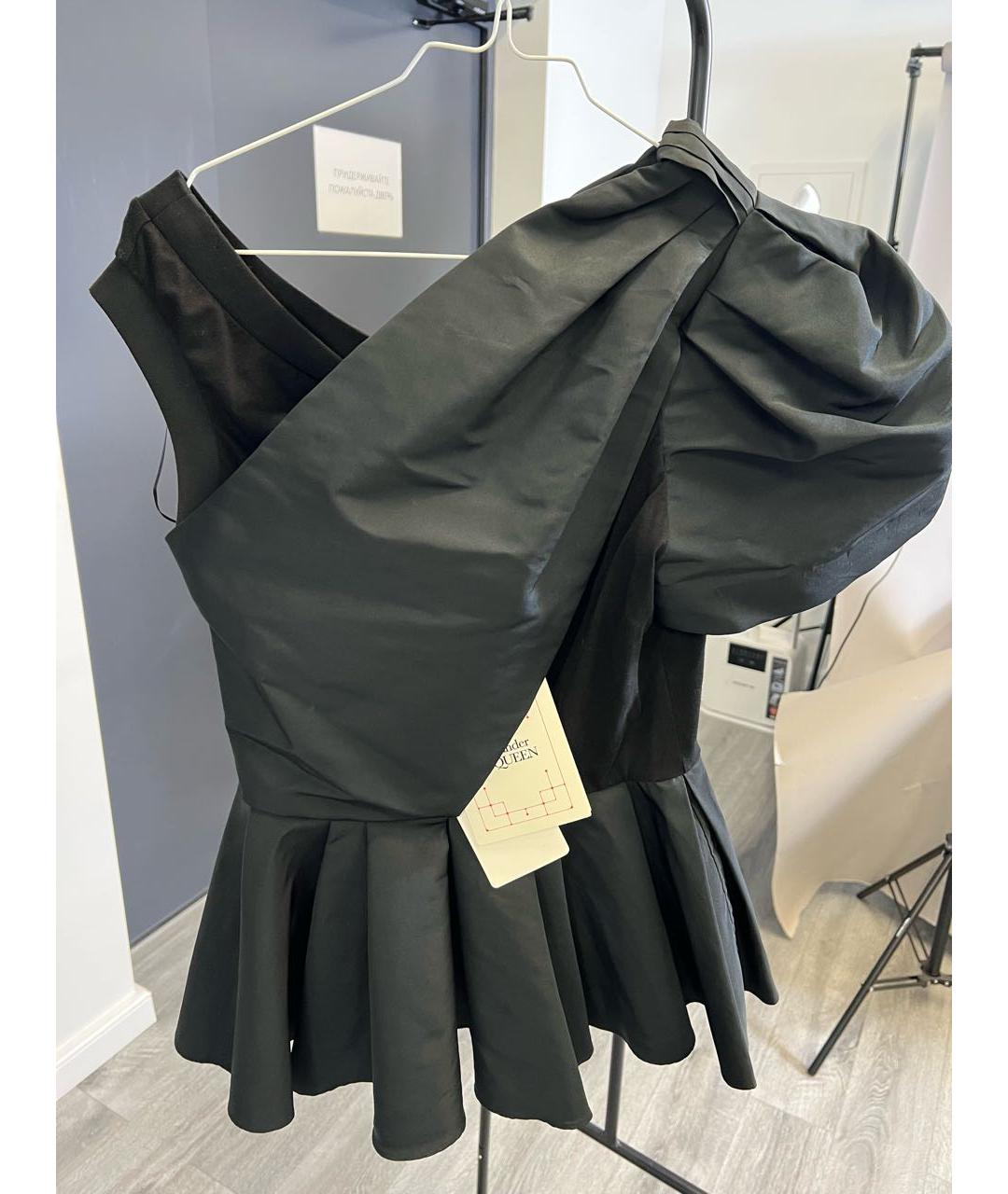 ALEXANDER MCQUEEN Черная полиэстеровая блузы, фото 8