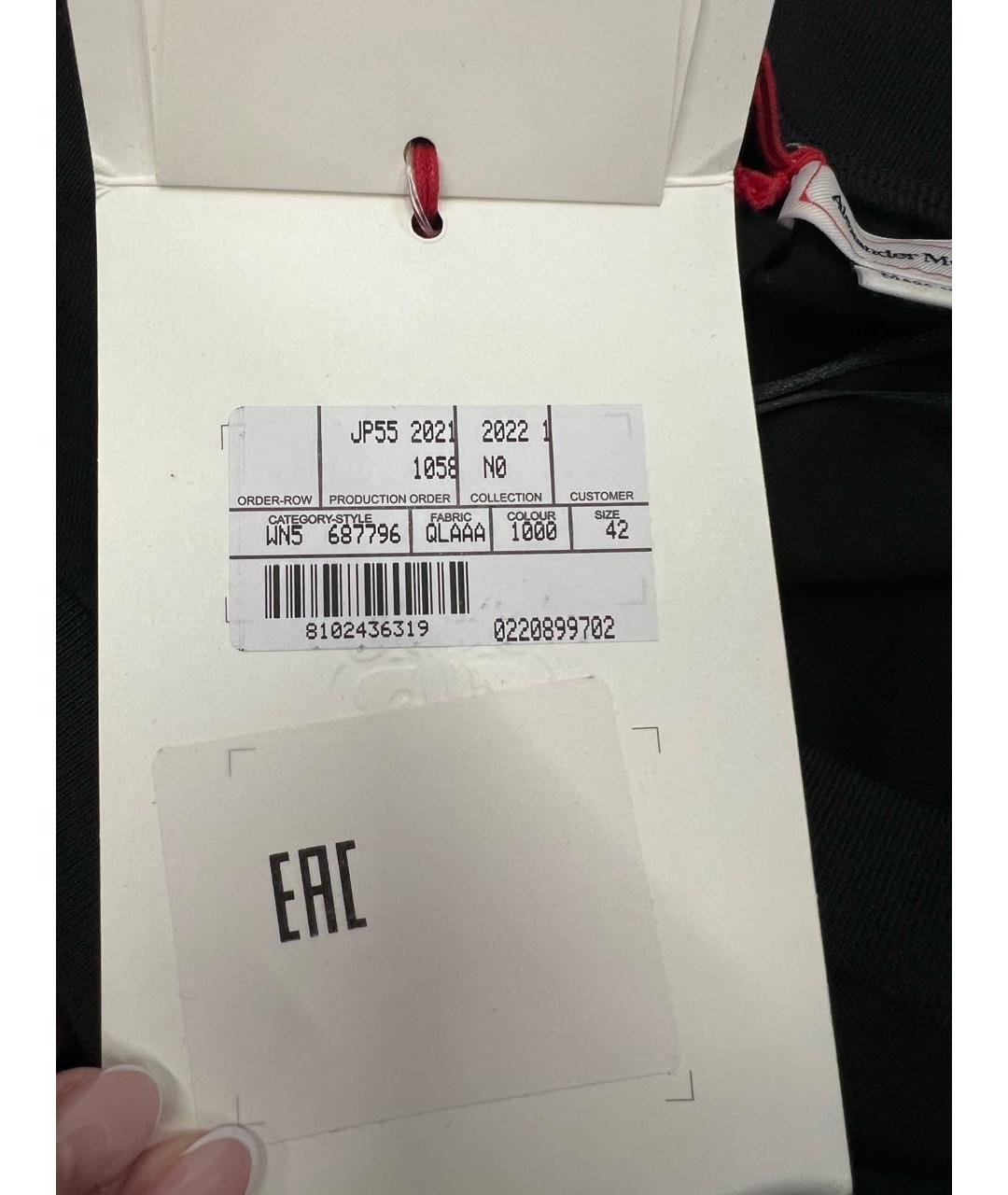 ALEXANDER MCQUEEN Черная полиэстеровая блузы, фото 5