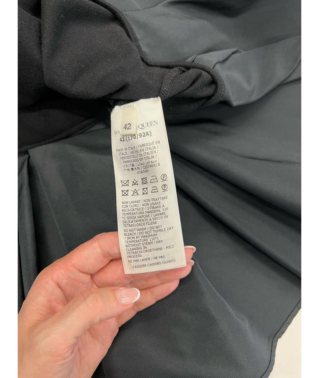 ALEXANDER MCQUEEN Черная полиэстеровая блузы, фото 7