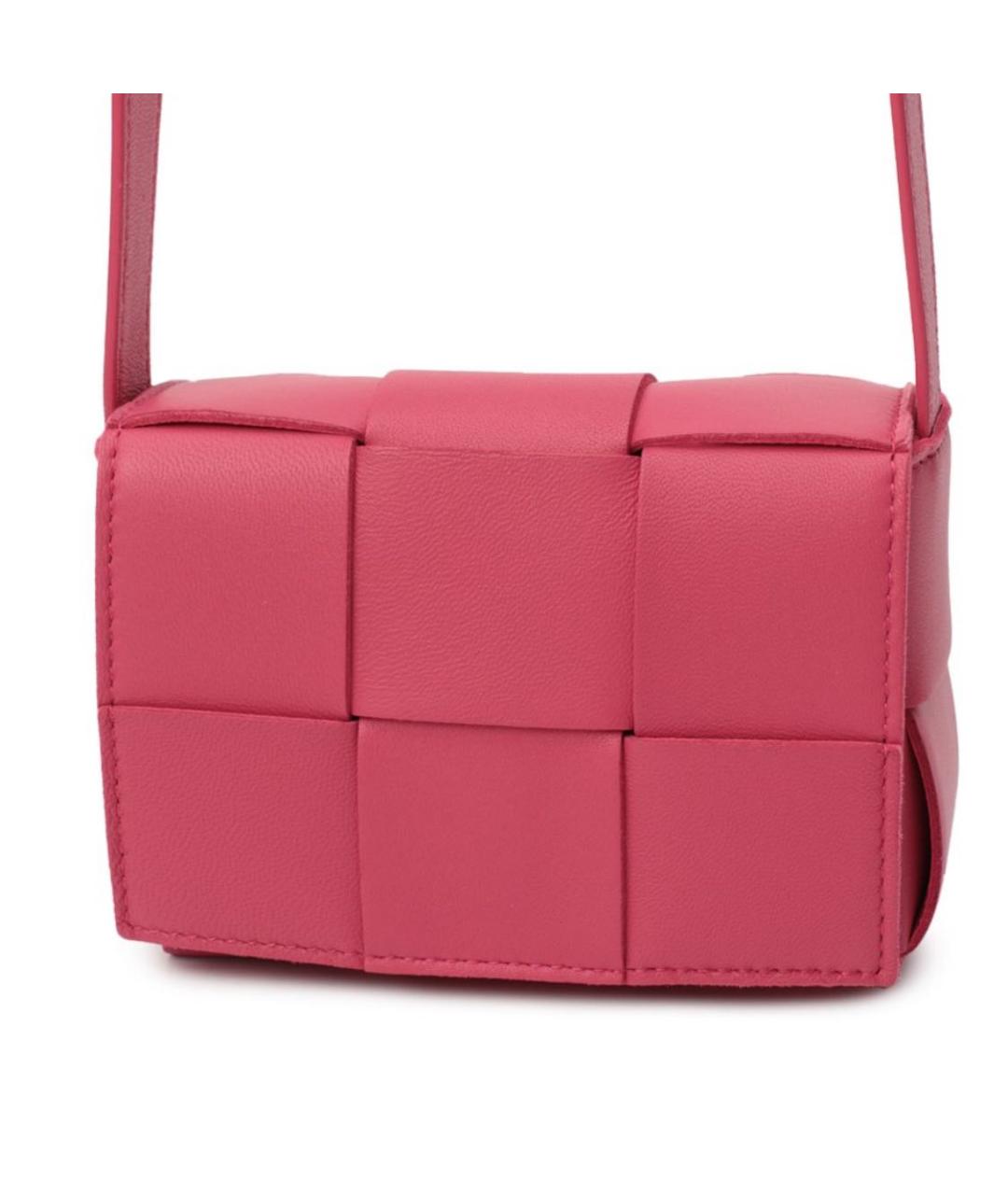 BOTTEGA VENETA Коралловая кожаная сумка через плечо, фото 2