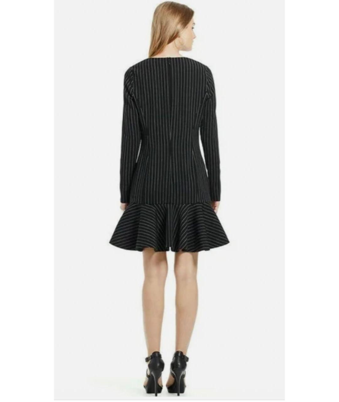 POLO RALPH LAUREN Черное шерстяное повседневное платье, фото 8