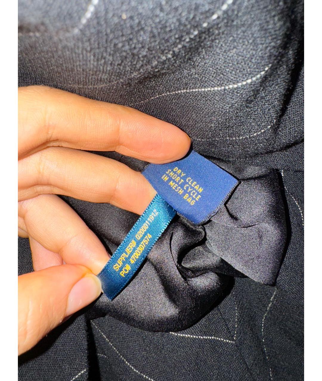 POLO RALPH LAUREN Черное шерстяное повседневное платье, фото 5