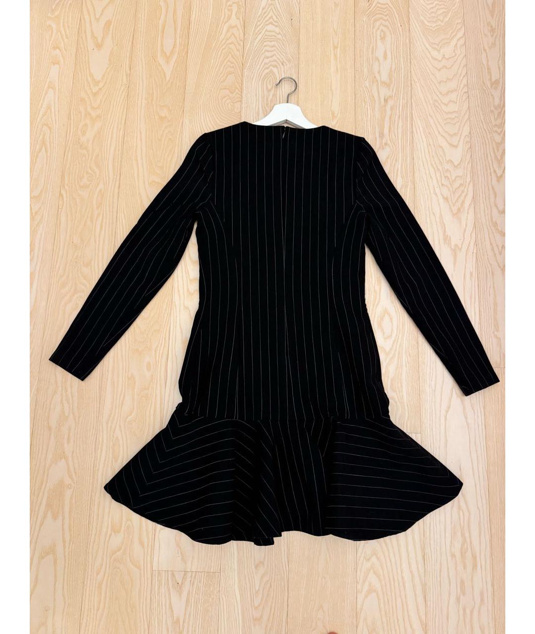 POLO RALPH LAUREN Черное шерстяное повседневное платье, фото 2