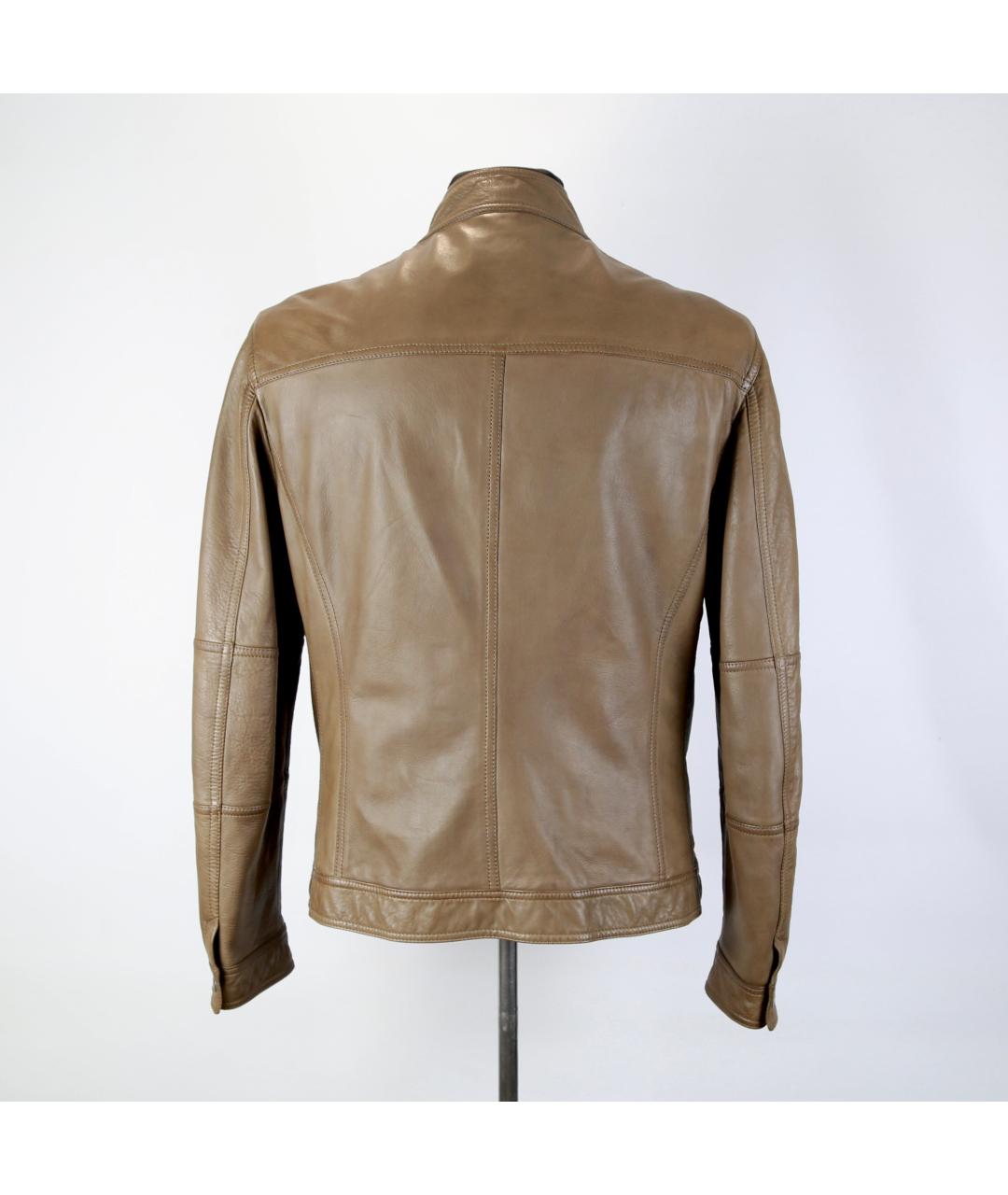 BRUNELLO CUCINELLI Коричневая кожаная куртка, фото 2