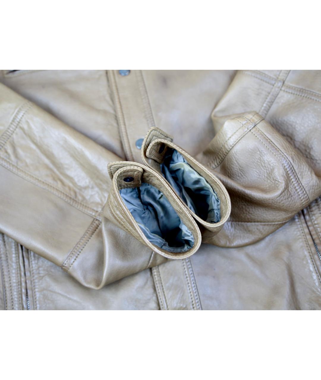 BRUNELLO CUCINELLI Коричневая кожаная куртка, фото 5