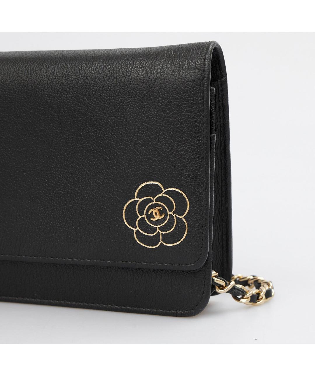 CHANEL Черная кожаная сумка через плечо, фото 3