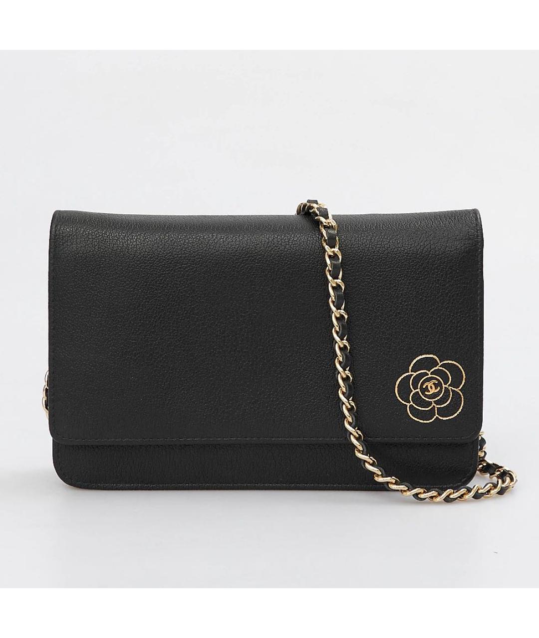 CHANEL Черная кожаная сумка через плечо, фото 7