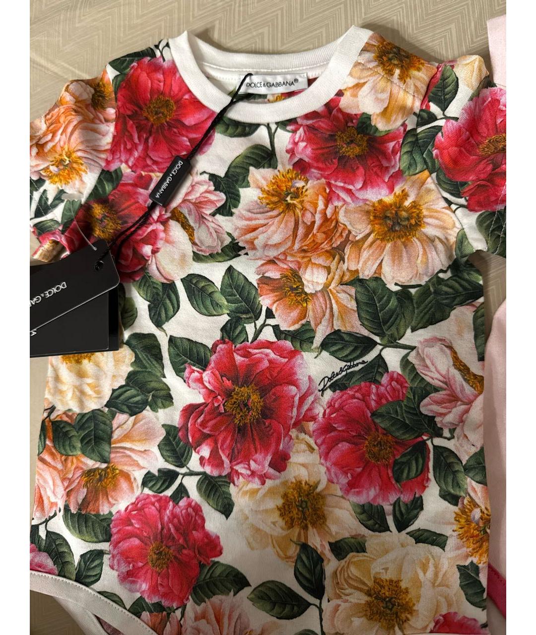 DOLCE&GABBANA Мульти хлопковый боди/ползунок, фото 3