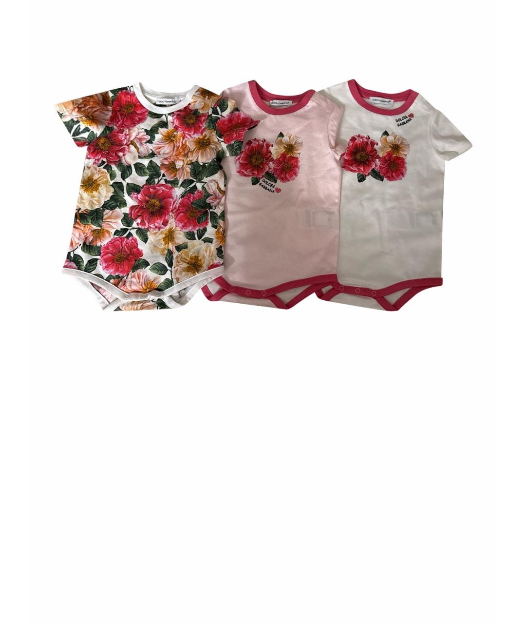 DOLCE&GABBANA Мульти хлопковый боди/ползунок, фото 1