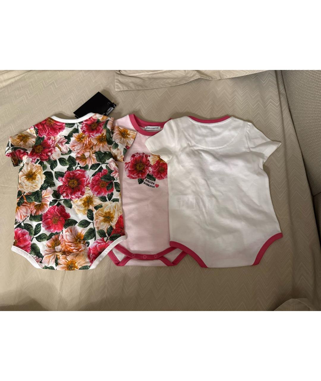 DOLCE&GABBANA Мульти хлопковый боди/ползунок, фото 2