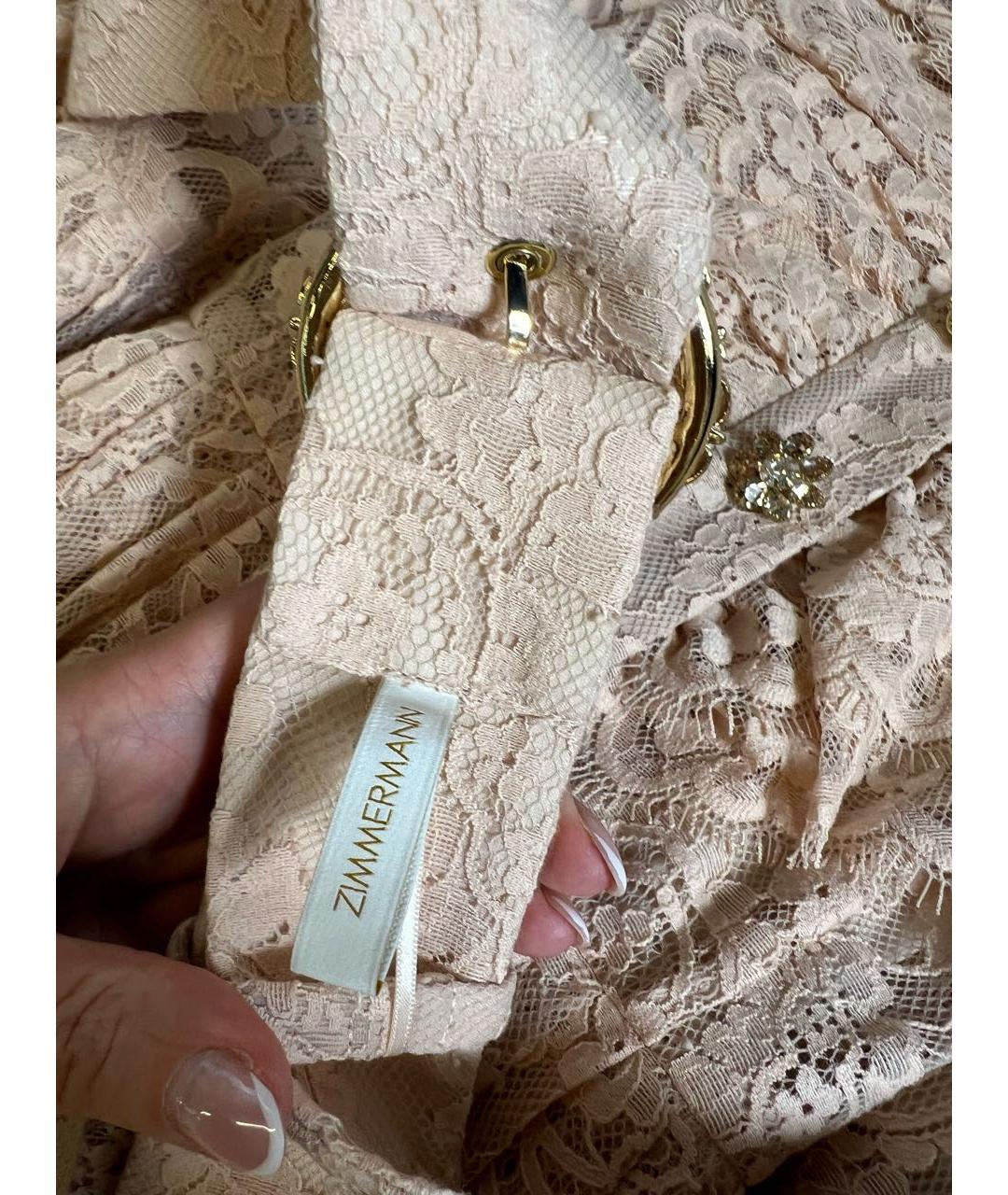 ZIMMERMANN Розовое хлопковое повседневное платье, фото 7