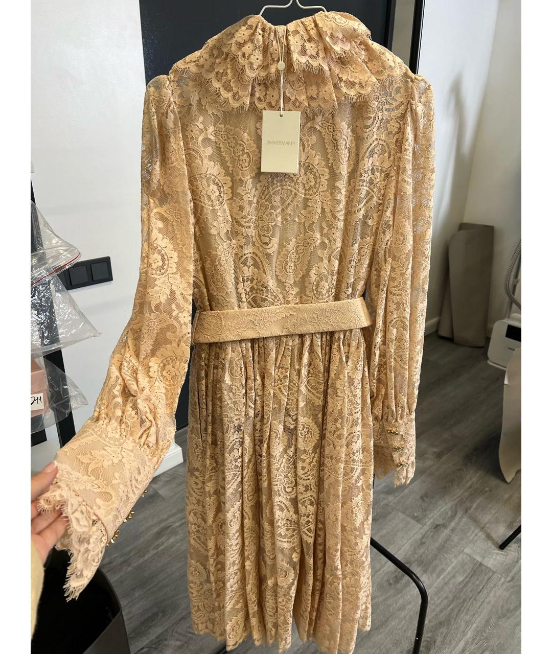 ZIMMERMANN Розовое хлопковое повседневное платье, фото 2