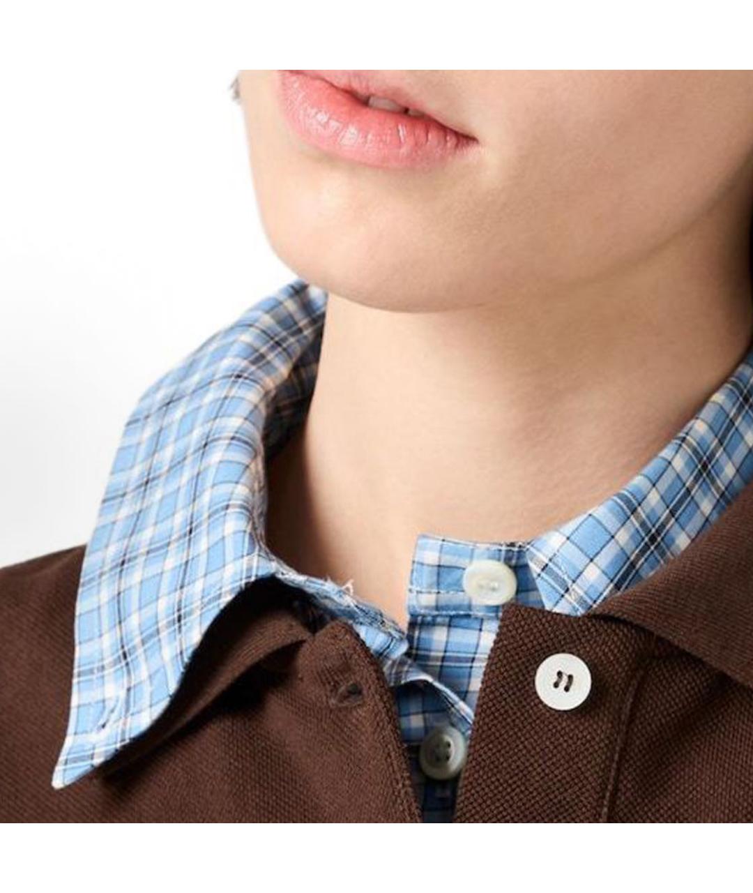 MIU MIU Коричневая хлопковая рубашка, фото 5