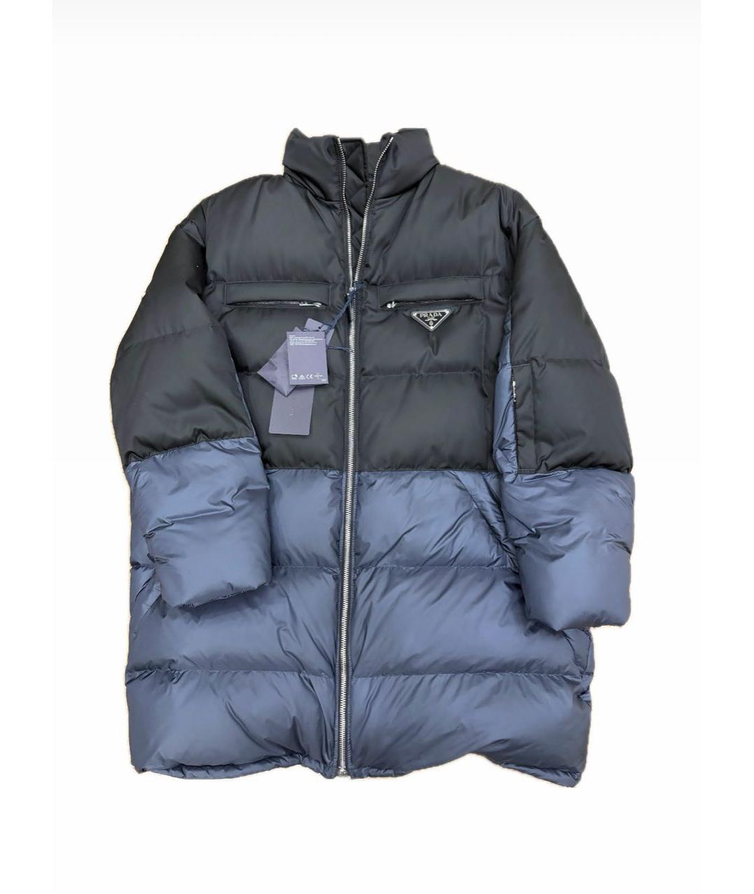 PRADA Черный полиэстеровый пуховик, фото 1