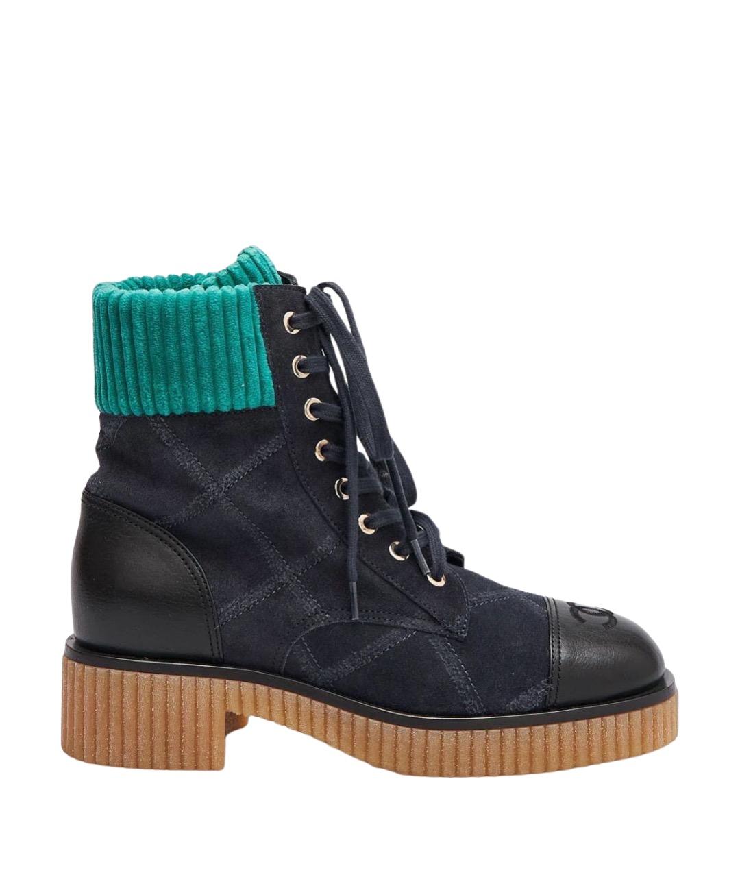 CHANEL Черные кожаные ботинки, фото 1