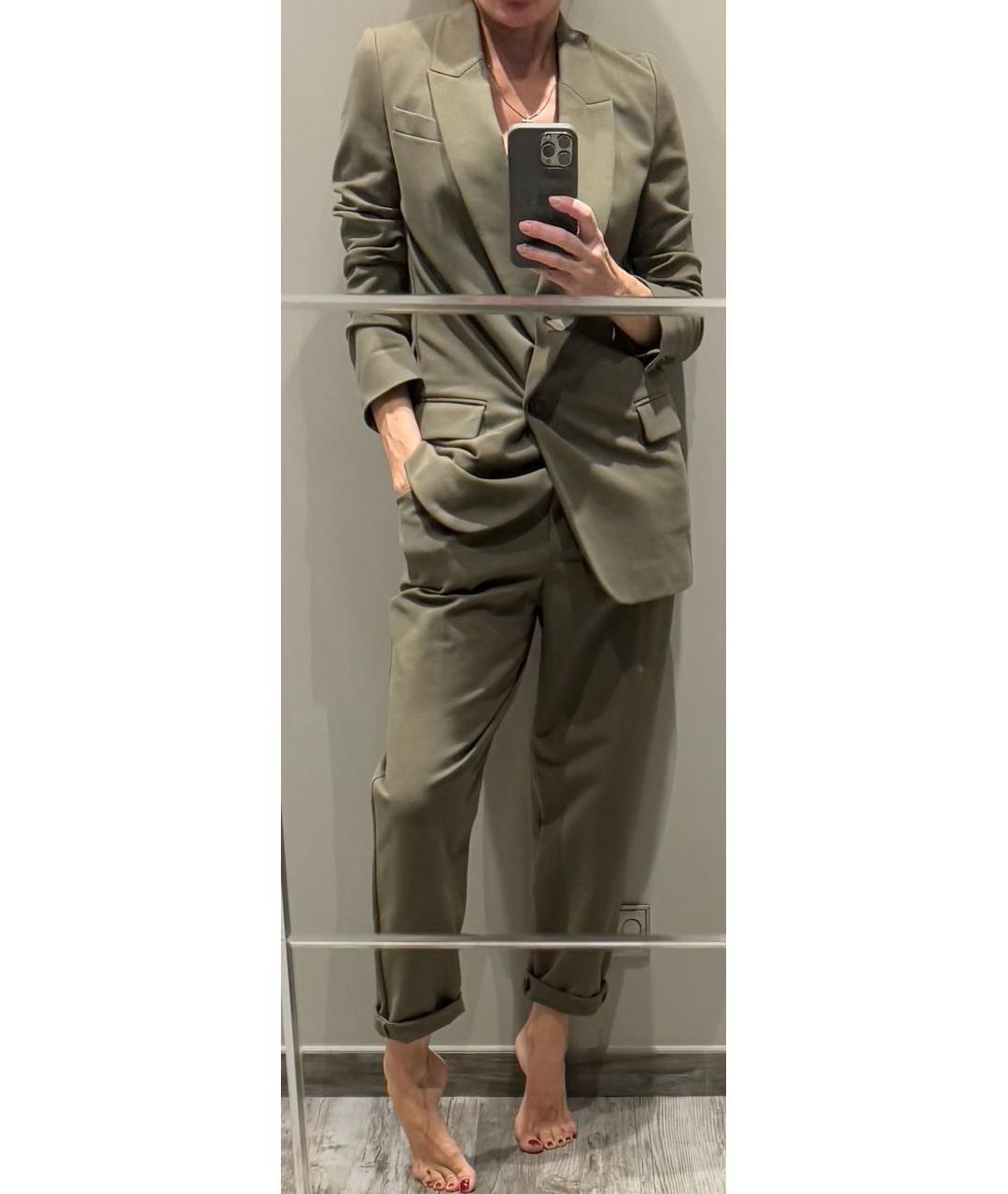 BRUNELLO CUCINELLI Хаки хлопко-эластановый жакет/пиджак, фото 3