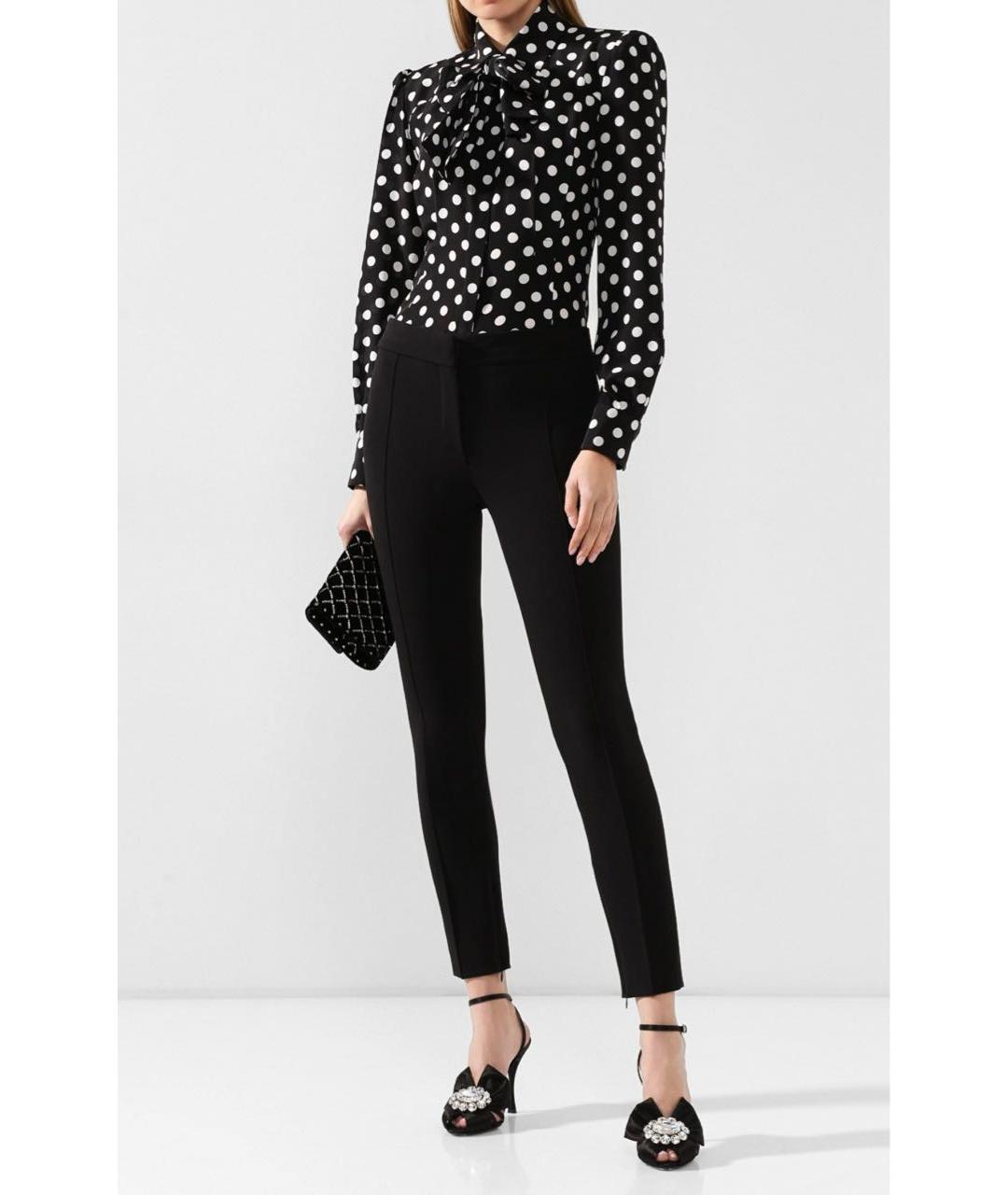 DOLCE&GABBANA Черная шелковая блузы, фото 5
