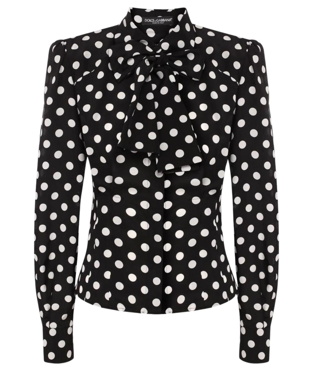 DOLCE&GABBANA Черная шелковая блузы, фото 1