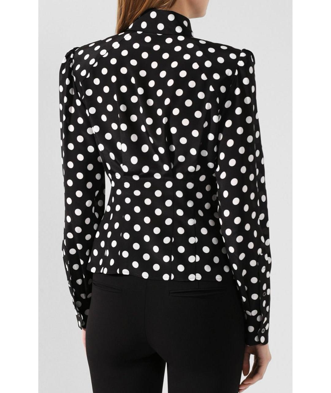 DOLCE&GABBANA Черная шелковая блузы, фото 2