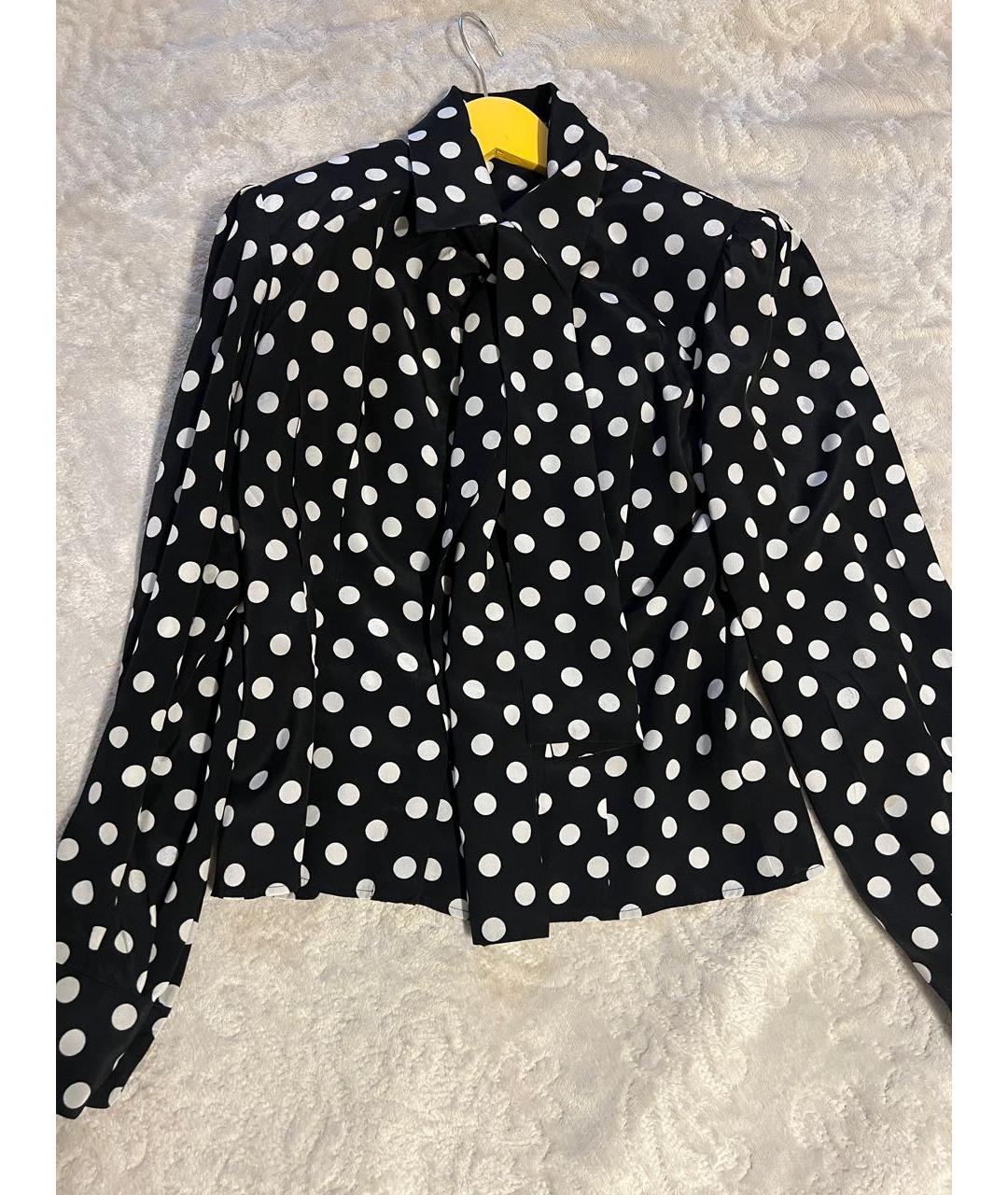 DOLCE&GABBANA Черная шелковая блузы, фото 8