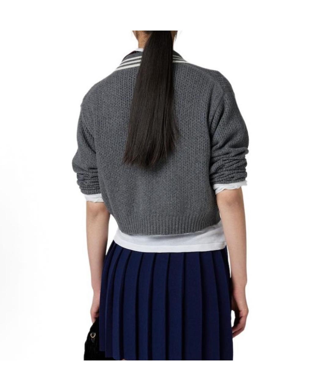 MIU MIU Серый кашемировый джемпер / свитер, фото 5