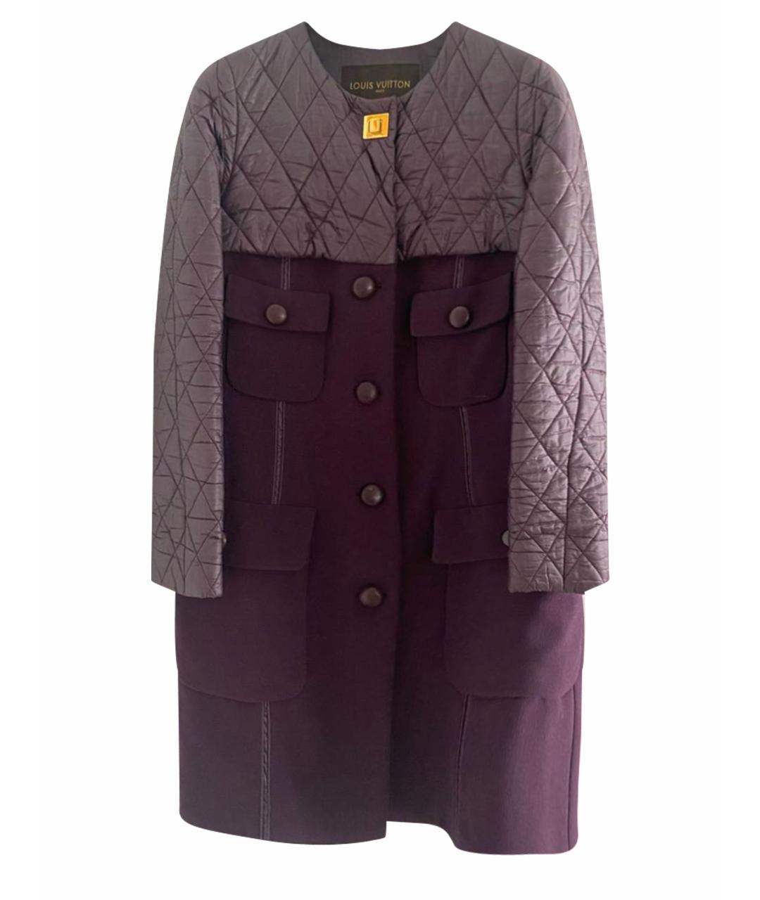 LOUIS VUITTON Фиолетовое креповое пальто, фото 1