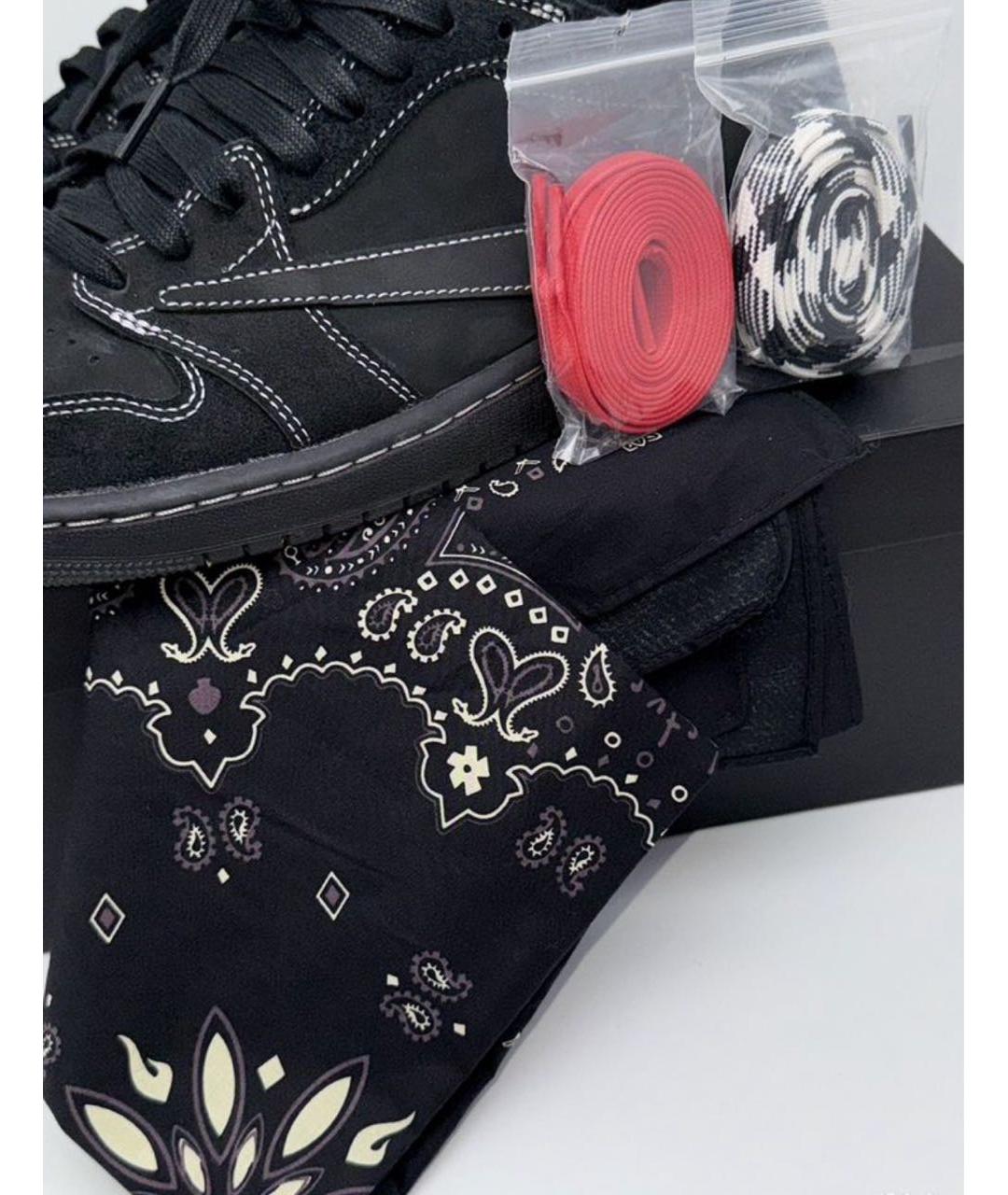 JORDAN Черные нубуковые низкие кроссовки / кеды, фото 5