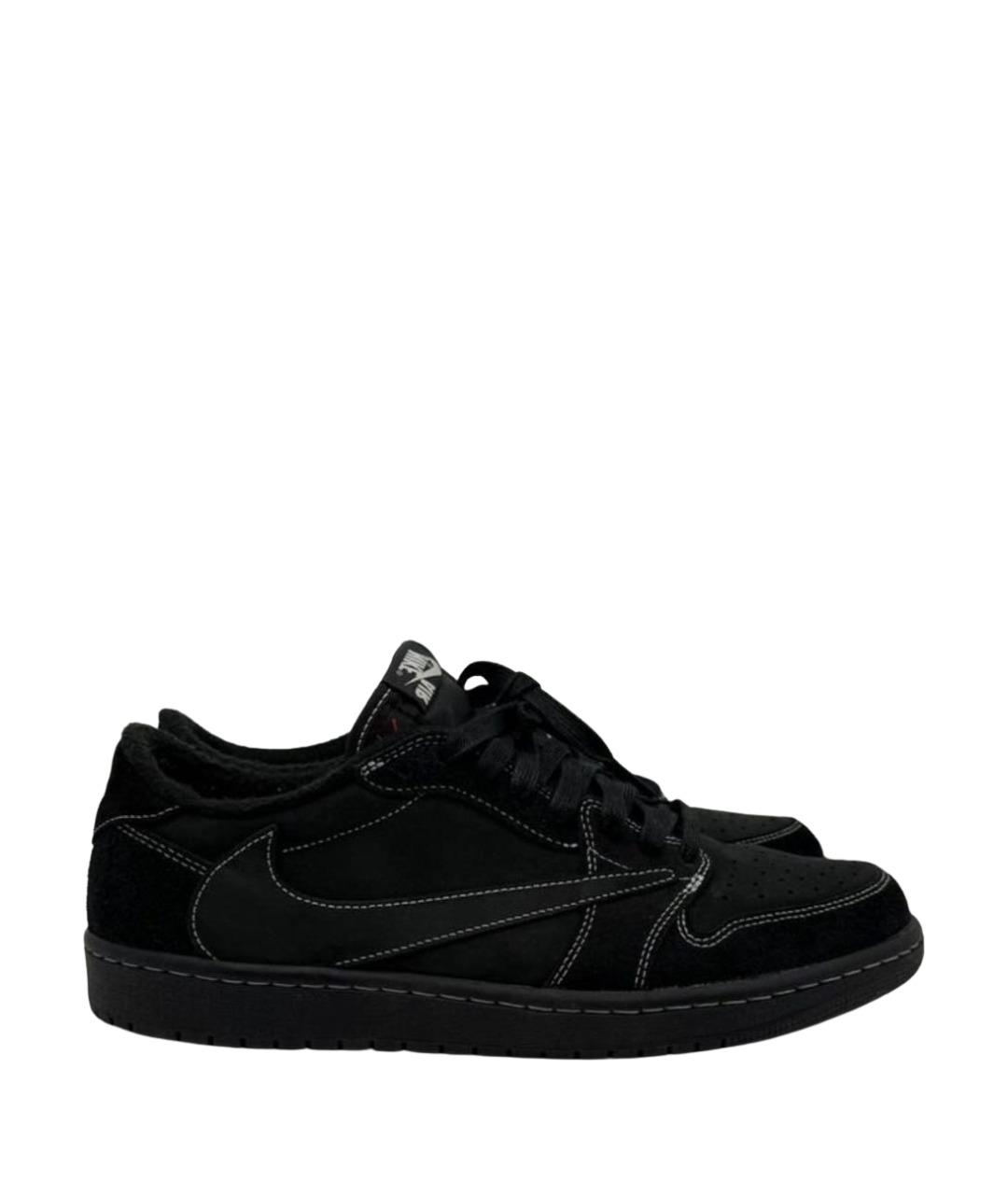 JORDAN Черные нубуковые низкие кроссовки / кеды, фото 7