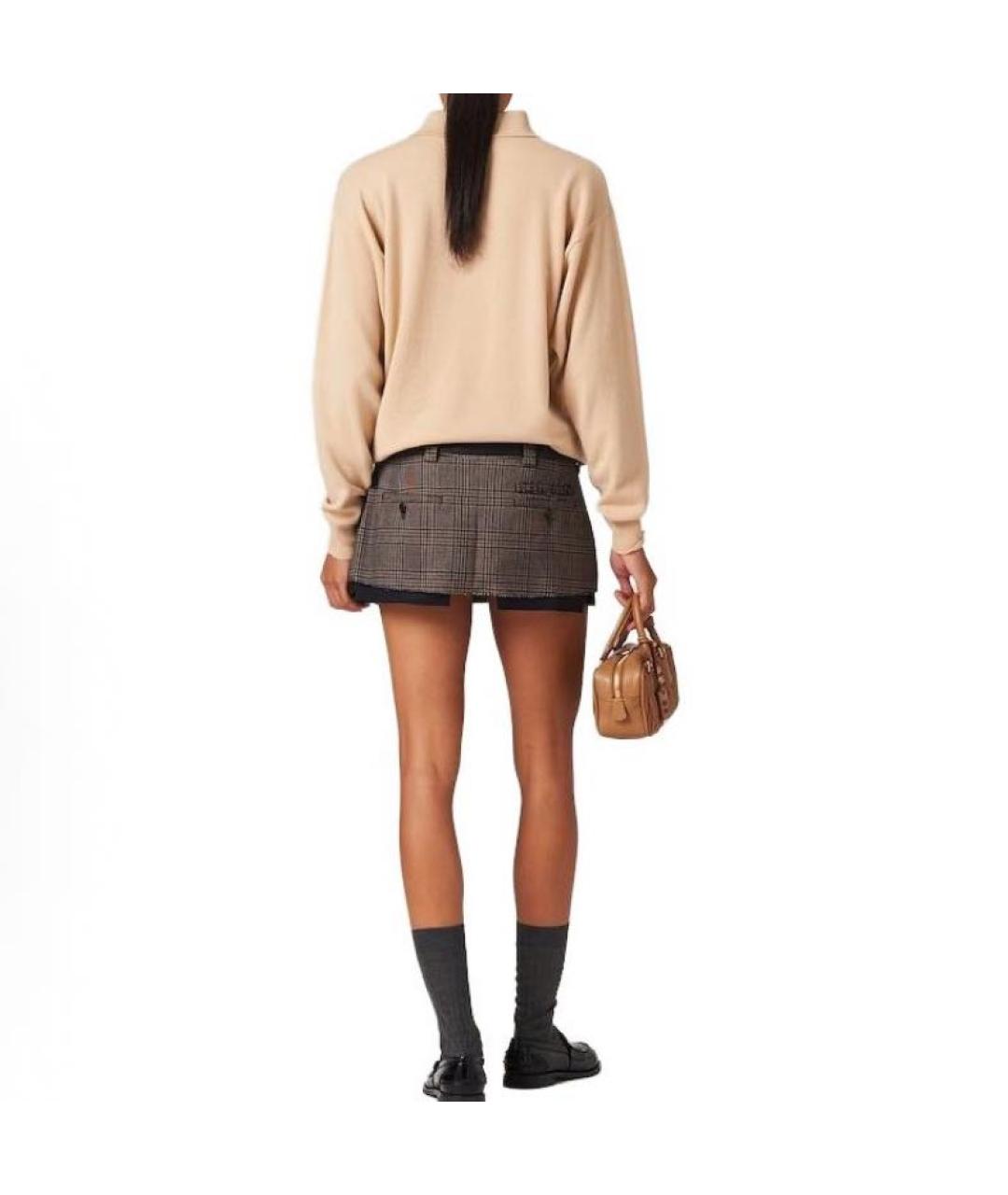 MIU MIU Бежевый кашемировый джемпер / свитер, фото 3