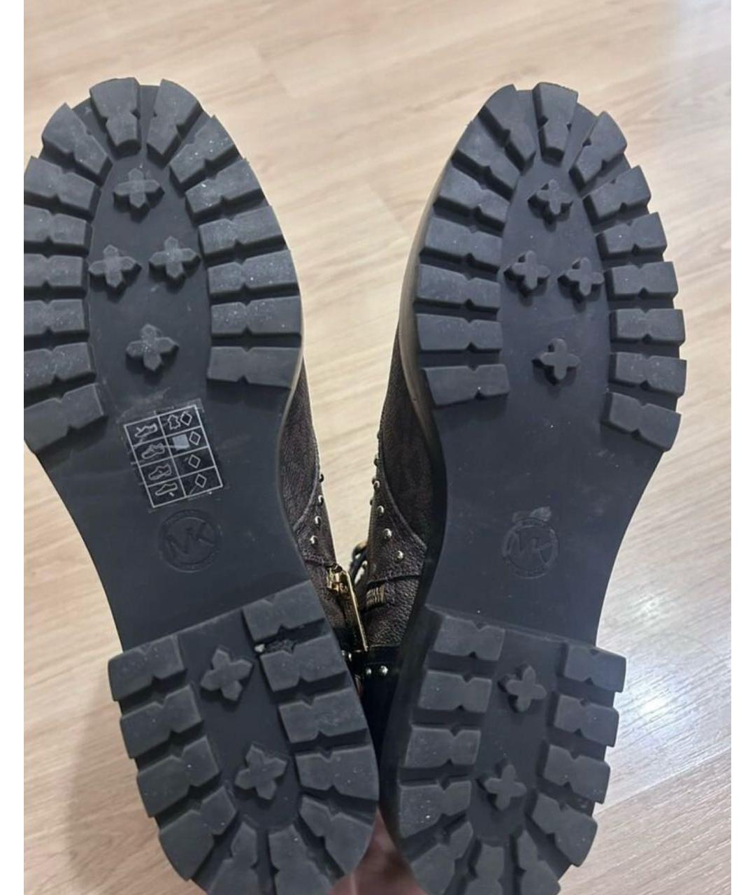 MICHAEL KORS Коричневые ботинки из искусственной кожи, фото 5