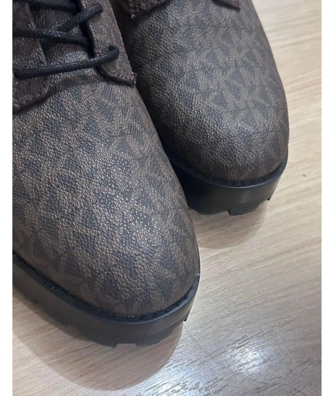 MICHAEL KORS Коричневые ботинки из искусственной кожи, фото 6