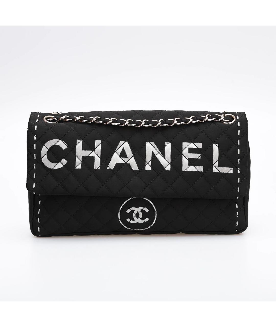 CHANEL Черная тканевая сумка через плечо, фото 7