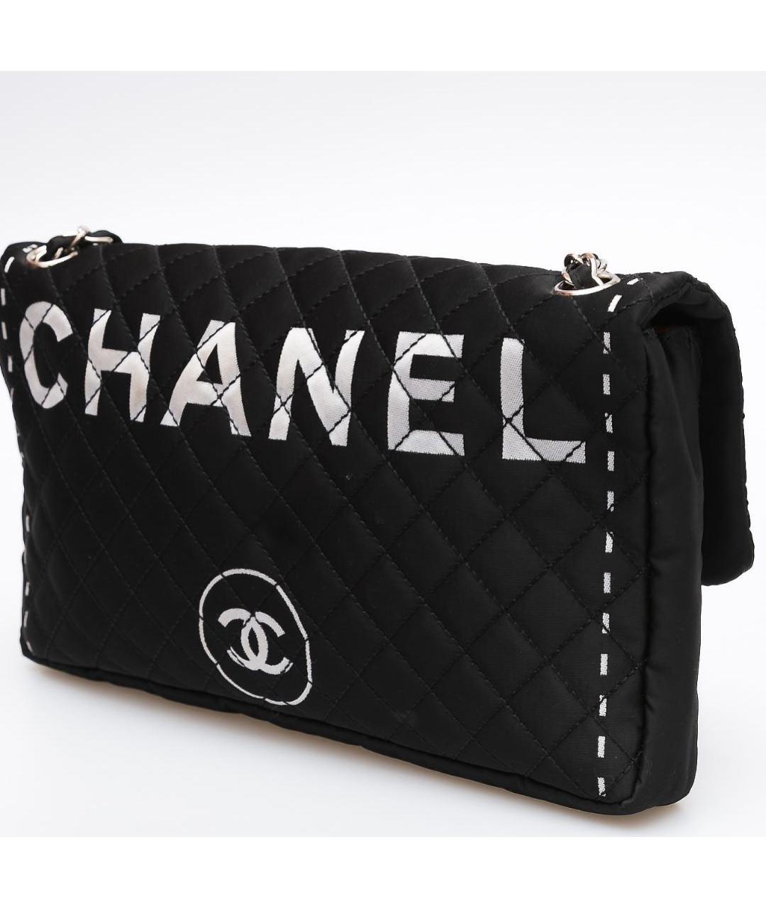 CHANEL Черная тканевая сумка через плечо, фото 3