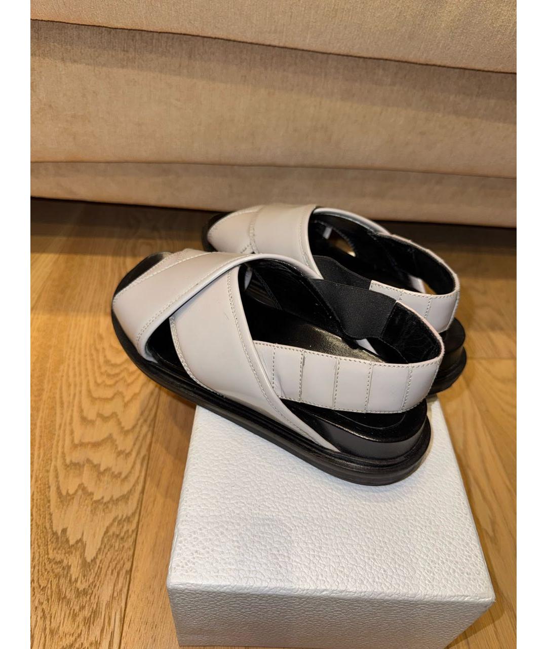 MARNI Голубые кожаные сандалии, фото 6