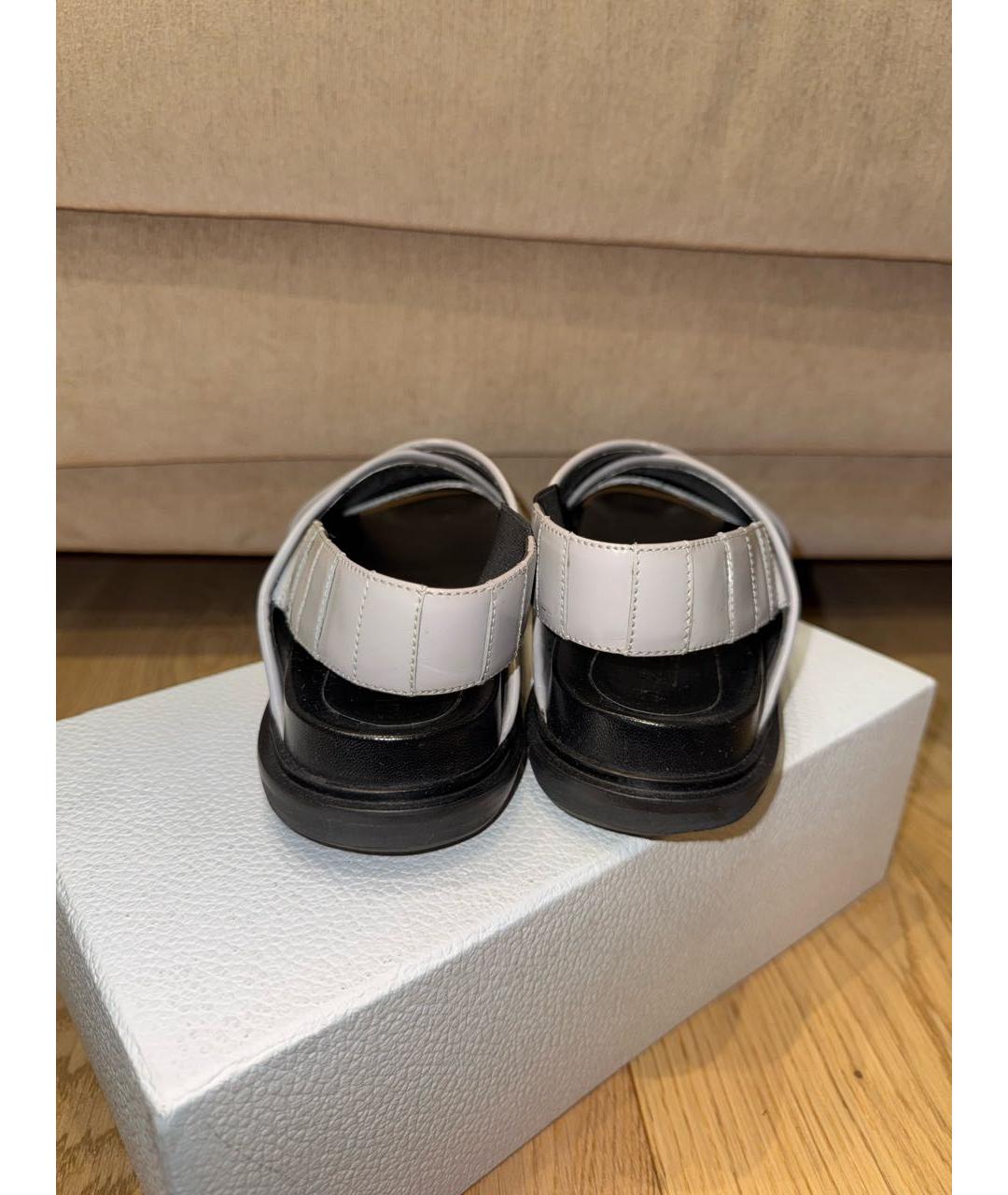 MARNI Голубые кожаные сандалии, фото 4