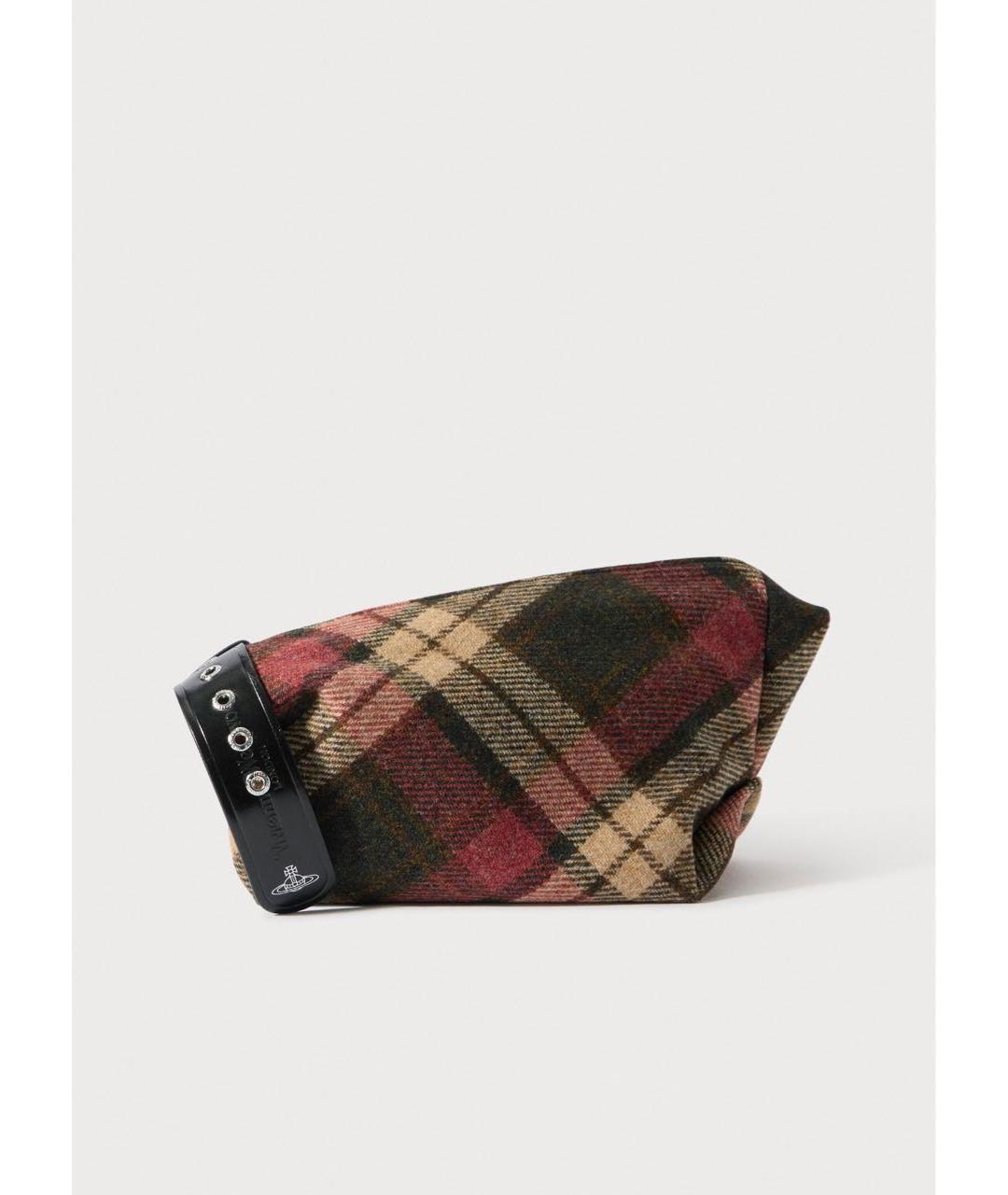 VIVIENNE WESTWOOD Бордовая тканевая сумка через плечо, фото 8