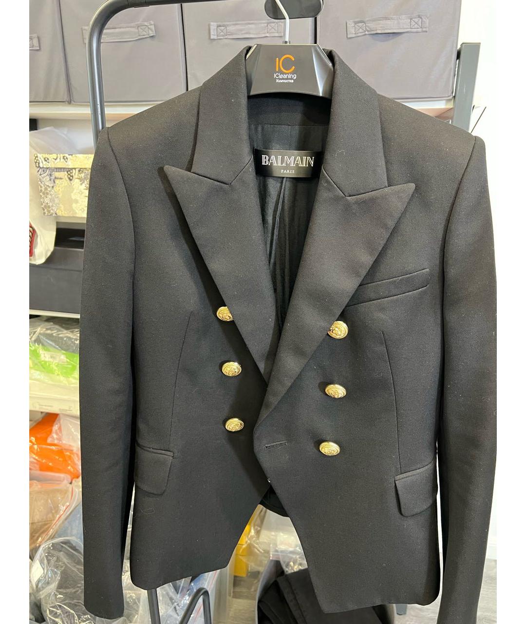 BALMAIN Черный шерстяной жакет/пиджак, фото 8
