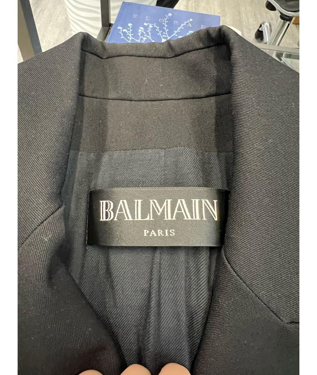 BALMAIN Черный шерстяной жакет/пиджак, фото 3