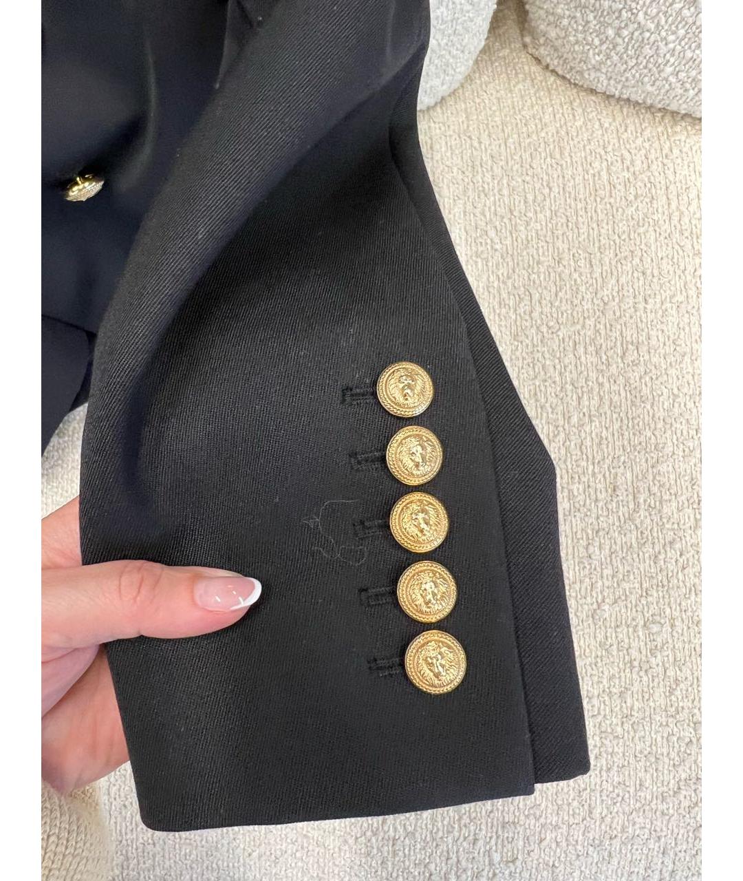BALMAIN Черный шерстяной жакет/пиджак, фото 4
