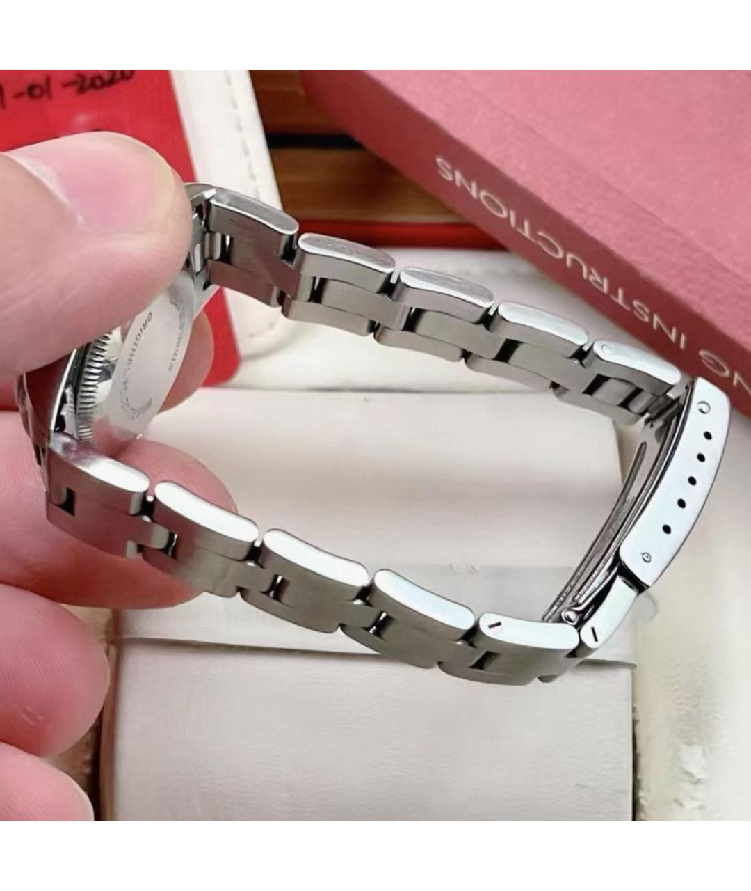 ROLEX Серебряные металлические часы, фото 5