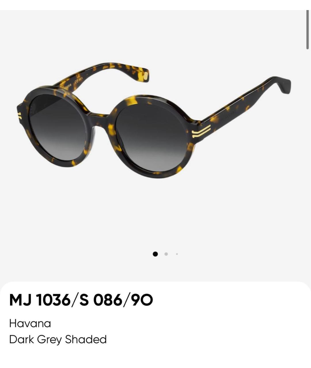 MARC JACOBS Коричневые пластиковые солнцезащитные очки, фото 3