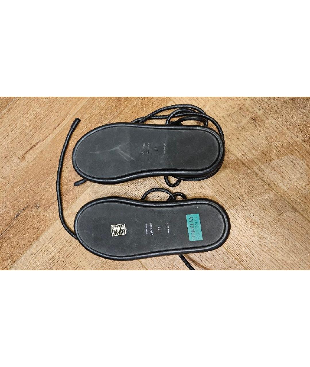 PROENZA SCHOULER Черные кожаные босоножки, фото 5