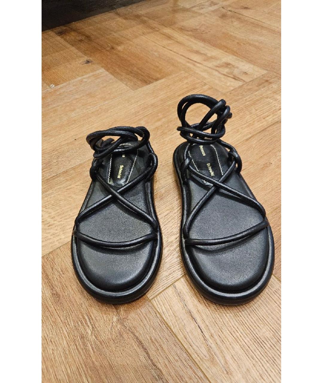 PROENZA SCHOULER Черные кожаные босоножки, фото 2