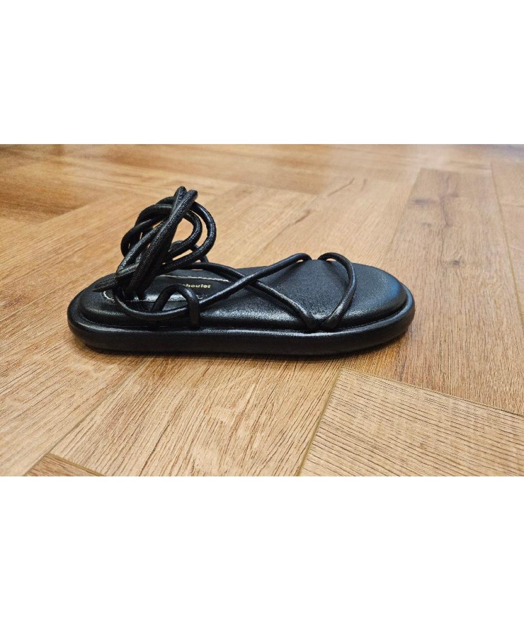 PROENZA SCHOULER Черные кожаные босоножки, фото 6